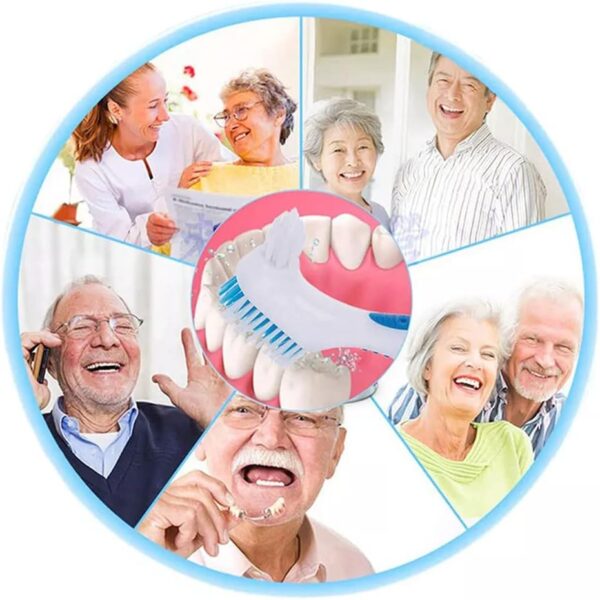 Cepillo Dentaduras Postizas,Cepillo de Dientes para Dentaduras,Postizas con Cabeza de Doble Cerda,Cepillos de Limpieza de Dentaduras,Cepillo para Dentaduras Postizas,para Cuidado Dentaduras Postizas - Image 8