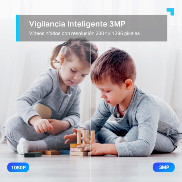 Tapo TP-Link C210(2-Pack) - Cámara IP WiFi 360° Cámara de Vigilancia 2K (3MP),Visión Nocturna Admite Tarjeta SD hasta 512 GB, Detección de Movimiento, Control Remoto, Compatible con Alexa - Image 3