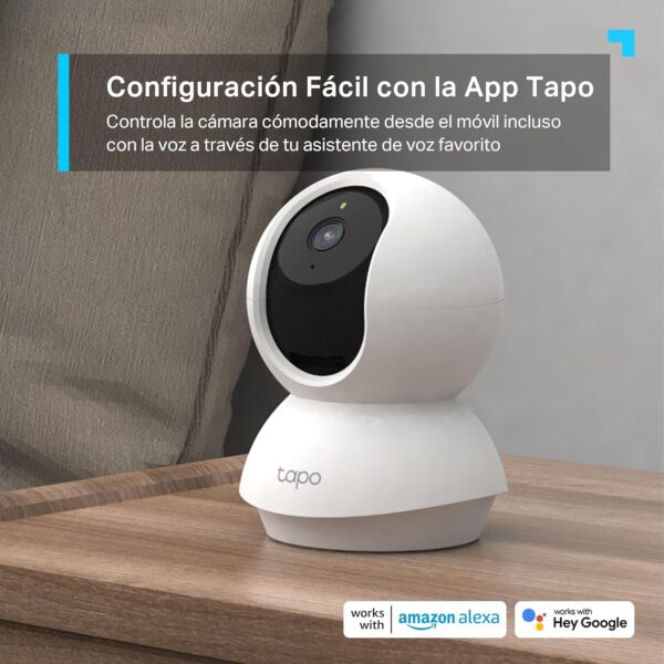 Tapo TP-Link C210(2-Pack) - Cámara IP WiFi 360° Cámara de Vigilancia 2K (3MP),Visión Nocturna Admite Tarjeta SD hasta 512 GB, Detección de Movimiento, Control Remoto, Compatible con Alexa - Image 7