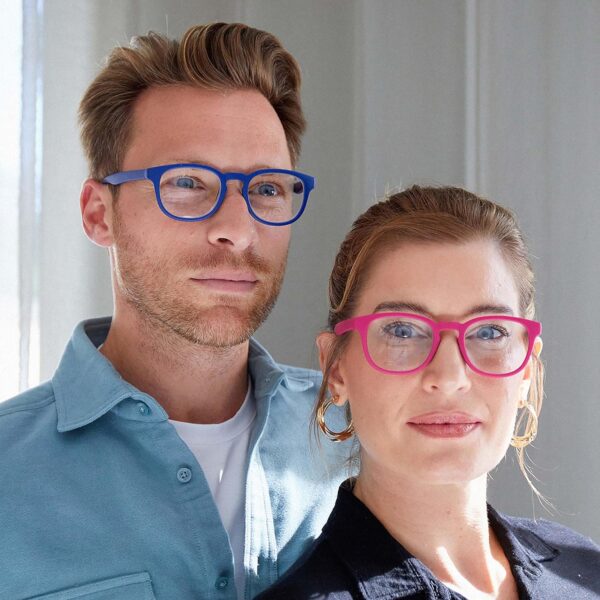 Opulize Pop Pack 2 Retro Redondo Negro Azul Rosa Púrpura Verde Gris Hombres Mujeres Gafas De Lectura RR2 - Image 3