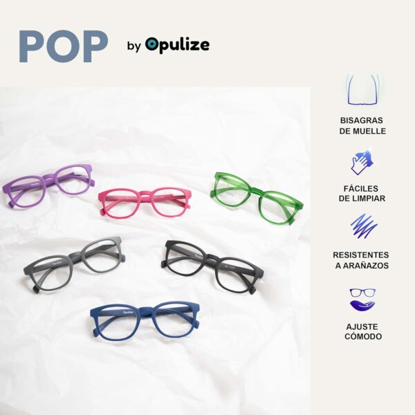 Opulize Pop Pack 2 Retro Redondo Negro Azul Rosa Púrpura Verde Gris Hombres Mujeres Gafas De Lectura RR2 - Image 4