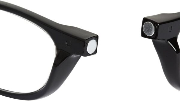 TBOC Pack: Gafas de Lectura Presbicia Vista Cansada – (Dos Unidades) Graduadas +2.00 Dioptrías Montura Azul y Negra Hombre Mujer Imantadas Plegables Lentes Aumento Leer Ver Cerca Cuello Imán - Image 5