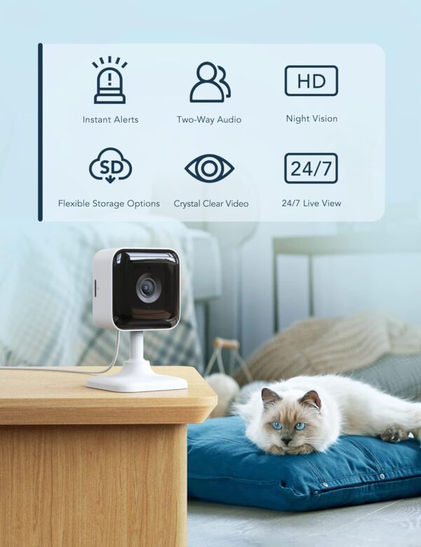 GNCC Camaras Vigilancia Domicilio WiFi 1080P, 2 Pack Cámara Bebé, Visión Nocturna Mejorada, Alarma en Tiempo Real, Detección de Movimiento/Sonido, Audio Bidireccional, Almacenamiento SD y en la Nube - Image 2