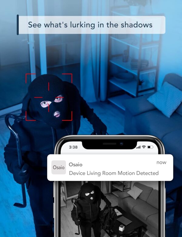 GNCC Camaras Vigilancia Domicilio WiFi 1080P, 2 Pack Cámara Bebé, Visión Nocturna Mejorada, Alarma en Tiempo Real, Detección de Movimiento/Sonido, Audio Bidireccional, Almacenamiento SD y en la Nube - Image 6