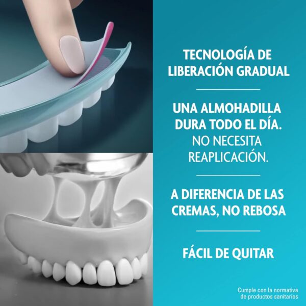 Algasiv Almohadillas Adhesivas para Dentaduras Postizas Superiores, Dura Todo el Día y Protege las Encías, 30 Unidades - Image 3