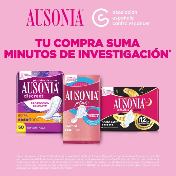 Ausonia Discreet Normal, 72 Compresas Incontinencia Mujer para Pérdidas de Orina, Protección Completa, Discreción Increíble - Image 2