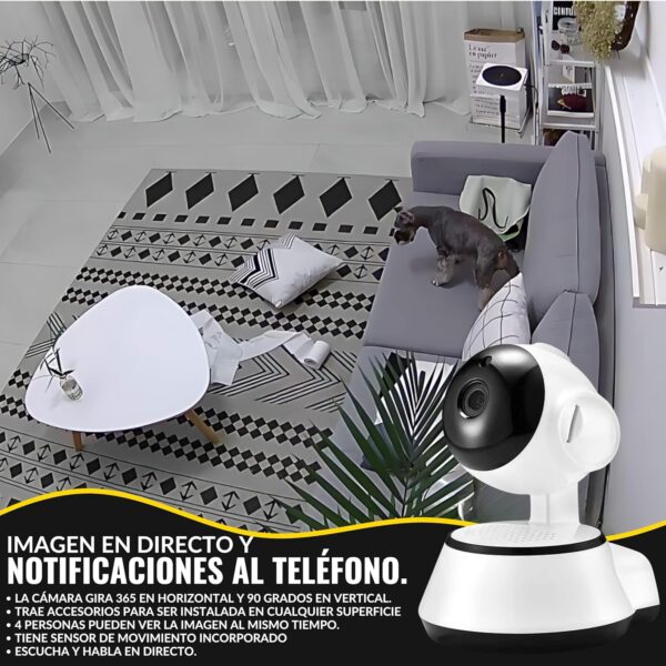 NFMAXONE Cámara Vigilancia WiFi Interior, Camara IP 1080P de Seguridad con Detección de Movimiento y Visión Nocturna, Camara Vigilancia de Bebé con Audio Bidireccional Compatible iOS Android 2.4 GHz - Image 3