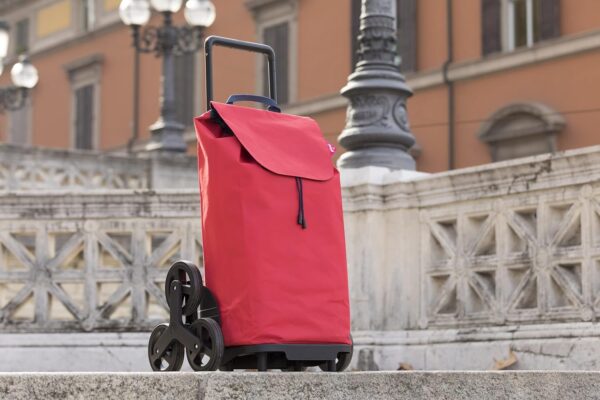 Gimi Tris Urban Rojo - Carro de la compra con 6 ruedas, bolsa impermeable, poliéster, capacidad 52L, rojo, 44.1 x 50.7 x 95.6 cm, Grande - Image 5