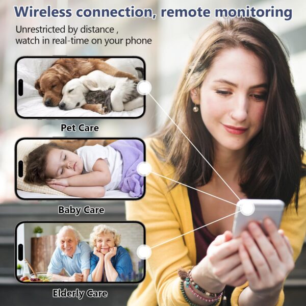 Bqweun 1080P Cámara Vigilancia WiFi Interior, Visión Nocturna, Detección de Movimiento, Camaras de Vigilancia sin Cables, Camaras Vigilancia Domicilio WiFi - Image 7