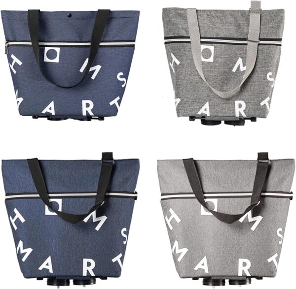 CPAOWEHF Bolso Oxford Multiusos con Carrito Práctico Bolso Plegable con Carrito para Compras Y Viajes Hecho Tela Oxford - Image 8