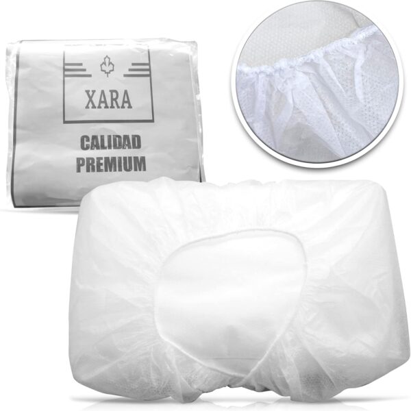 XARA - (Pack 50) Sabanas Camilla Ajustables de TNT Sin Olores - Repele los Líquidos - Funda Camilla Masaje Ajustable 95 x 220 cm - Cubre Camillas Masajes Reciclable