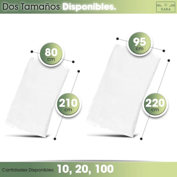 XARA - (Pack 50) Sabanas Camilla Ajustables de TNT Sin Olores - Repele los Líquidos - Funda Camilla Masaje Ajustable 95 x 220 cm - Cubre Camillas Masajes Reciclable - Image 4