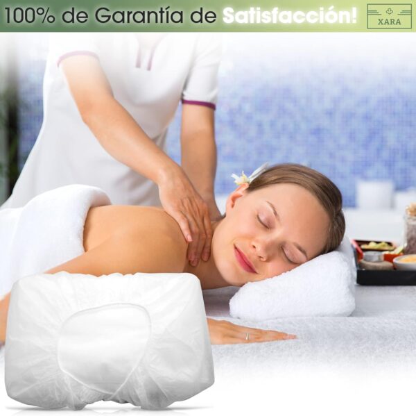 XARA - (Pack 50) Sabanas Camilla Ajustables de TNT Sin Olores - Repele los Líquidos - Funda Camilla Masaje Ajustable 95 x 220 cm - Cubre Camillas Masajes Reciclable - Image 7