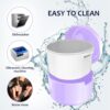 Almacenamiento de Dientes Falsos, Caja de Dentaduras Postizas, Caja de Retención Dental, Estuche de Baño para Dentadura, Contenedor por Ortodoncia con Cesta de Enjuague para Remojo Limpieza (Púrpura) - Image 7