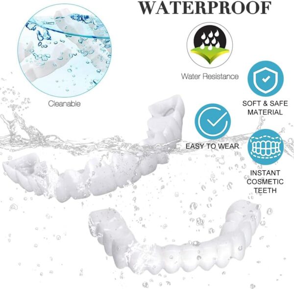 Dientes de Carillas Cosméticas, Dentaduras Postizas Instantáneas, Dentaduras Temporales, 6 Pares Carillas Dentales, Carillas Falsa, Postizos de Superior E Inferior Dientes, Cepillos Interdentales - Image 6