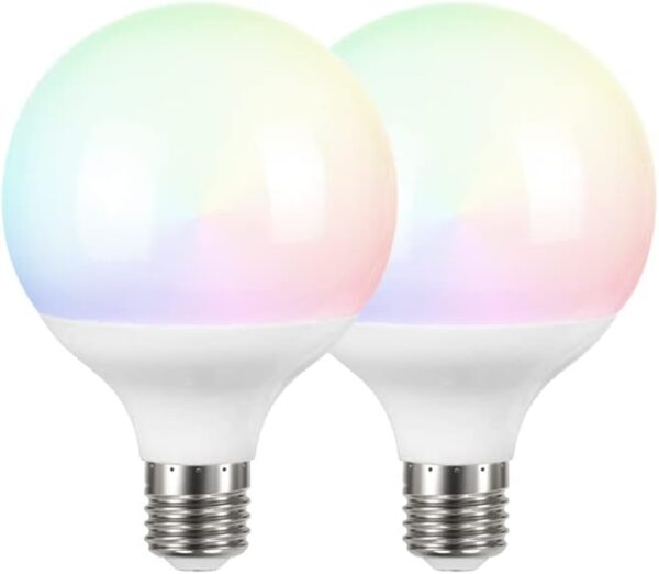 Garza Smart - Pack 2 Bombilla LED Inteligente Wifi Globo G95, 11W (equivale a 75W de incandescencia), E27, RGB + CCT, Intensidad regulable, Programable, Control voz y app, Alexa/Google, WiFi 2.4GHz - Image 5
