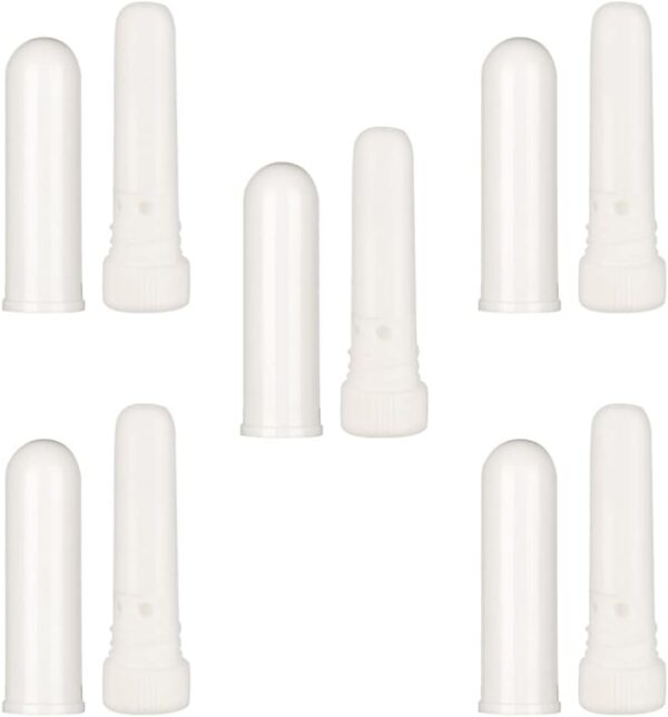 COHEALI 10 Piezas Blanco Aromaterapia Nasal Inhaladores Blancos Tubos Aceite Esencial Inhaladores Recargables Para Aceites Esenciales