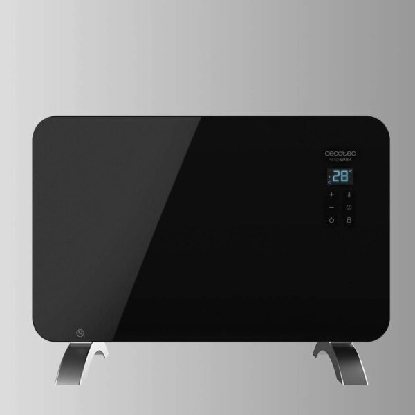 Cecotec Radiador Eléctrico Bajo Consumo Ready Warm 6670 Crystal Connection Con Wifi, 1000 W, Termostato Regulable, Temporizador, Soporte de pie, Protección sobrecalentamiento, Silencioso, Negro - Image 3