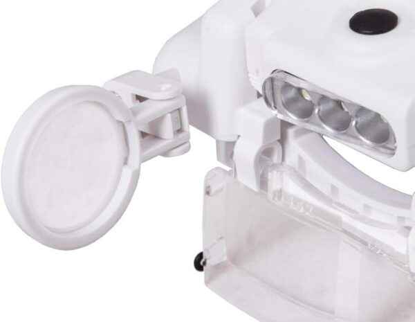 Levenhuk Zeno Vizor HR2 Lupa Frontal Recargable a Manos Libres con Luz y 3 Lentes Combinables con Aumento de 1,5X, 2X y 8X - Image 6