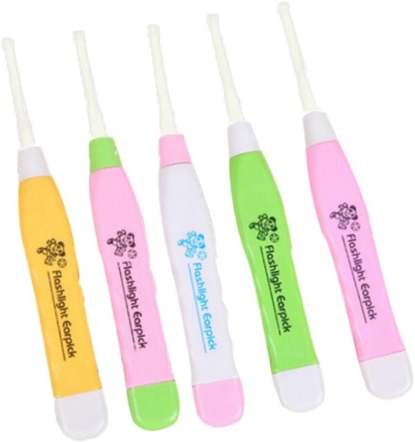 2 pcs LED Spoon Flash Flash Ear Wax Pick Tool Terrisor de orejas, extracción de cejas de oído