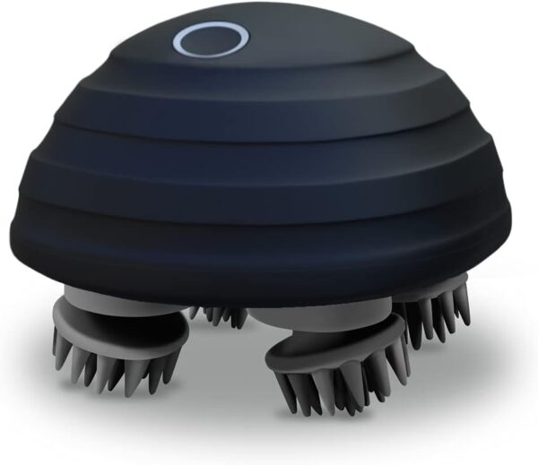 CHLOVOE Masajeador eléctrico para el cuero cabelludo, masajeador portátil de mano IPX7 resistente al agua con 5 modos de amasado para la relajación corporal y el alivio del estrés