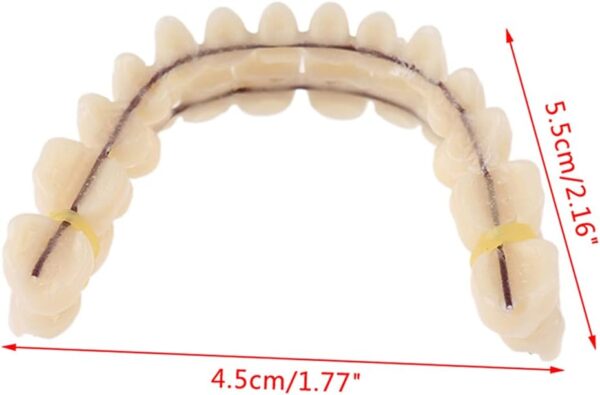 Dentadura de resina para dentadura superior e inferior, molde de dientes de resina preformado para el cuidado bucal - Image 3