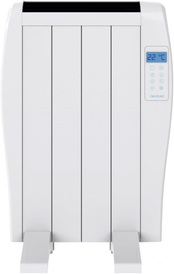 Cecotec Radiador Eléctrico Bajo Consumo Ready Warm 800 Thermal. 4 Elementos, 600 W, De pared o pie, 3 Modos, Temporizador, Mando a Distancia, Pantalla LED, Blanco - Image 4
