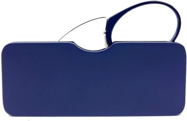 MMOWW Gafas de lectura unisex dise?o de nariz de clip gafas de lectura portátiles dise?o antideslizante gafas de lectura compactas(azul,+2.0) - Image 2