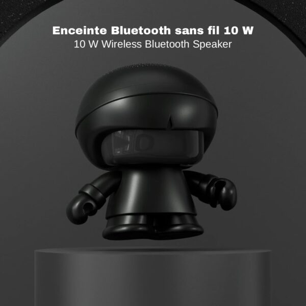 Xoopar Altavoz Bluetooth Portátil de Plástico Reciclado- Xboy-R Negro. Altavoz Portátil con Luz LED - Potente Sonido 360° - Función NFC. - Image 4