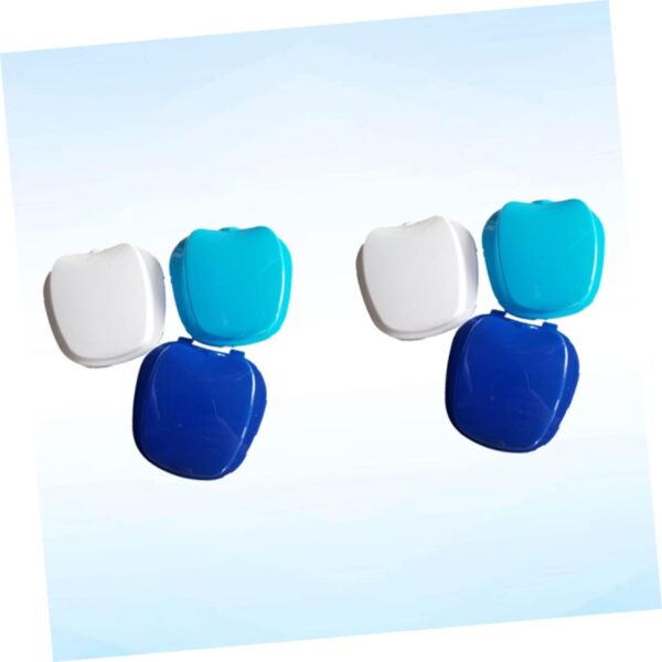 DOITOOL 6 Piezas diente falso entrenador de mandíbula pegamento Caja de almacenamiento de dentaduras retenedor de prótesis caso de postiza dedicado caja de dentaduras postizas - Image 3