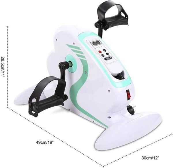 Ejercitador de pedal motorizado, entrenador de bicicleta portátil para ejercicios de piernas y brazos, equipo de entrenamiento de rehabilitación física para ciclismo de piernas brazos eléctricos - Image 7