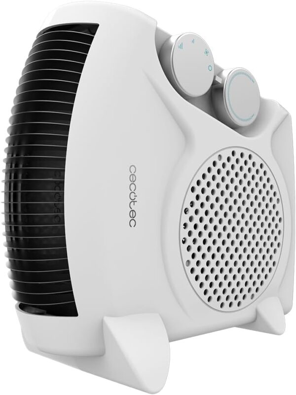 Cecotec Calefactor Eléctrico Bajo Consumo ReadyWarm 2000 Max Dual White. Termoventilador de 2000 W, Oscilación de 65º, 3 Modos, Termostato Regulable, Área de Cobertura 20 m2, Blanco - Image 2