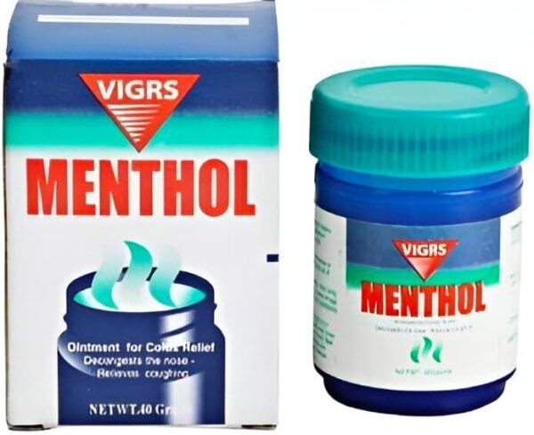 VIGRS MENTOL - Bálsamo muscular con efecto frío - Para deportistas, después del ejercicio o para masajes en el pecho o las sienes. En masaje, para relajarse