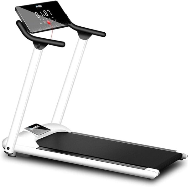 ZXQZ máquinas de Cardio Rueda de Andar, Running Machine con Pantalla LED y Columna de Choque Respiratorio, Equipo de Fitness Multifuncional Plegable para Uso Doméstico