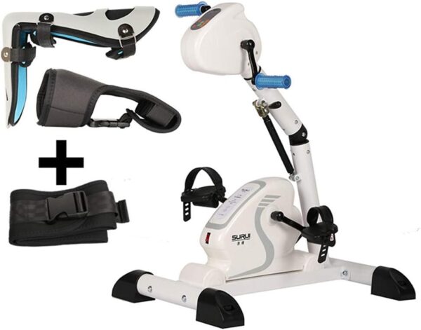 LOPZUQLY Bicicleta estática reclinable con Resistencia, máquina de rehabilitación eléctrica, Bicicleta de Pedales para Interiores, Equipo de Fitness para Personas Mayores y Ancianos