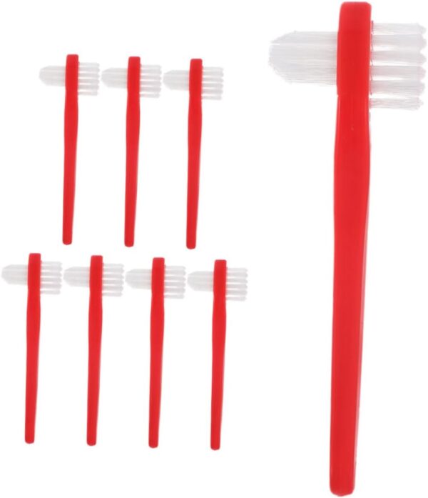 Healeved 3 Juegos 3 Juegos De Cepillos De De Doble Punta Cepillos De Cepillos De Doble Cabeza Suministros Para Dentaduras Postizas Cepillo De De 8 Uds * 3 - Image 5