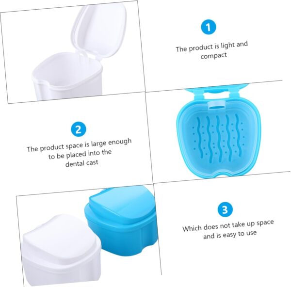 DOITOOL Portavasos Portátil 8 Piezas Caja De Dentaduras Postizas Recipientes Con Tapas Postiza Recipientes Para Baño De Dentaduras Postizas El Plastico Cesta Caja De Limpieza Viajar - Image 9