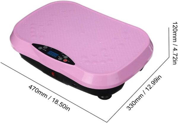 Máquina de ejercicios de placa de vibración de pie 200w, mini tablero de fitness, plataforma de equipos de entrenamiento para el hogar, 3 canales, para tonificar, perder grasa, pérdida de peso,Oro - Image 6