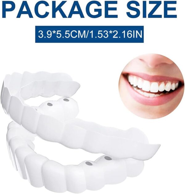 Tadipri 1 Pare Carillas Dentales Dientes Postizos Temporales De Superior E Inferior Dientes Fundas Dentales Para Cubrir Dientes Picados Con Pinzas - Image 2