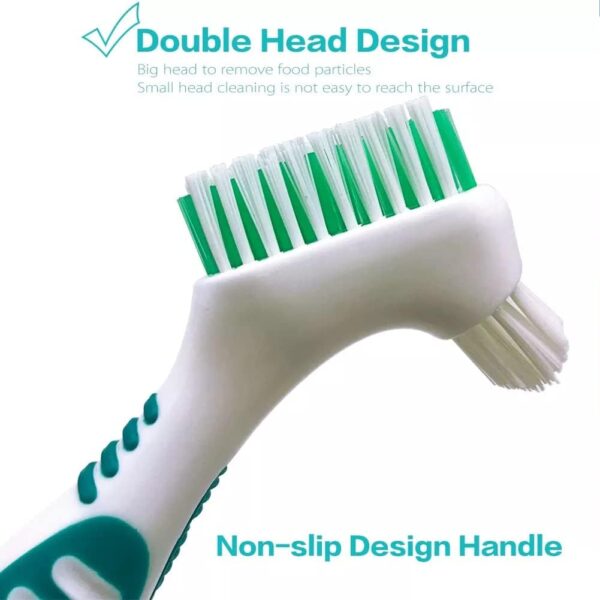 Cepillo Dentaduras Postizas,Cepillo de Dientes para Dentaduras,Postizas con Cabeza de Doble Cerda,Cepillos de Limpieza de Dentaduras,Cepillo para Dentaduras Postizas,para Cuidado Dentaduras Postizas - Image 7