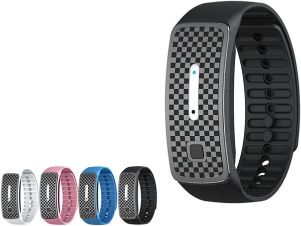 Ultrasónico Pulseras Repelentes De Mosquitos, Electrónico Antimosquitos Bandas Repelentes de Insectos Plagas, Impermeable Portátil Recargable Anti Mosquito Watch Para Adultos Y Niños, Negro - Image 7