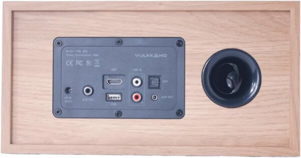 VULKKANO T40 ARC Altavoz Activo con 40W de Potencia, Woofer de 4", HDMI ARC, Bluetooth 5.0, RCA, AUX, USB, Salida Subwoofer, Altavoz para la TV, la Mesa o la estantería, Color Marrón - Image 2