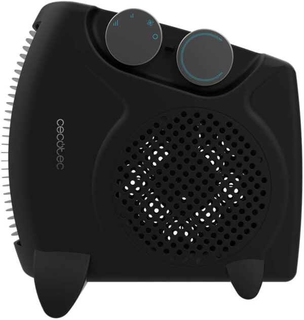 Cecotec Calefactor Eléctrico Bajo Consumo ReadyWarm 2000 Max Dual Black. Termoventilador de 2000W, 3 Modos, Termostato Regulable, Seguridad Sobrecalentamiento, Área de Cobertura 20m2 - Image 3