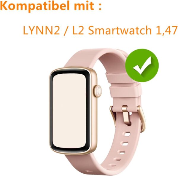 Frgnie Protector de pantalla compatible con reloj inteligente SHANG WING L2 (6 unidades) HD flexible TPU protector de pantalla para reloj de fitness Lynn2 - Image 2
