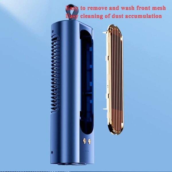 Ventilador Sin Aspas de Escritorio Portátil, Ventilador de Piso Interior de Doble Uso for Refrigeración y Calefacción, Ventilador de Torre de Circulación con Cabezal Oscilante Vertical, Ventilador de - Image 2
