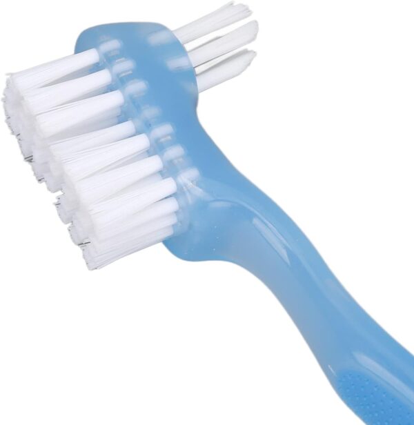 5 Uds Cepillo De Dentadura Postiza Cepillo De Limpieza De Dentadura Cepillo De Limpieza De Dentadura De Doble Cara Para Implantes Dentales, Cuidado Bucal De Ancianos(Blue) - Image 8