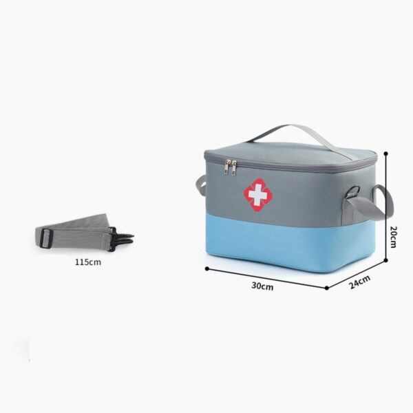 Bolsa para medicamentos, Bolsa Impermeable de Primeros Auxilios, Bolsa médica de Emergencia, Bolsa médica Impermeable con Correa para el Hombro, Portátil Impermeable Botiquín Médico Vacío - Image 2
