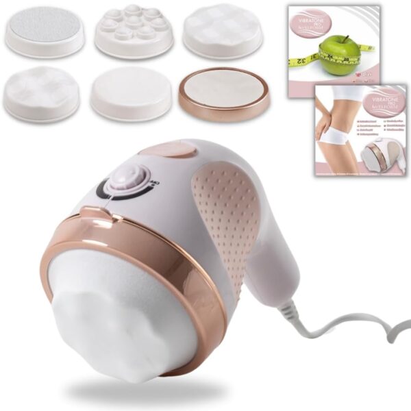 VELFORM Masajeador Anticelulítico Eléctrico Vibratone Pro, 3000RPM, Masaje anticelulítico adelgazante, Piel más firme, Tonifica y relaja a la vez, Versatil, Libera tensión, 3 tipos de masajes