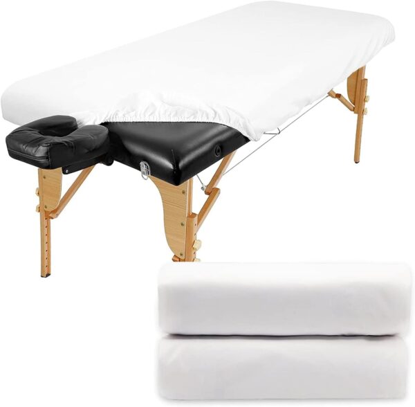Luriseminger 2pcs Funda para Camilla de Masaje, 70 x 190cm Impermeable Funda de Cama de Masaje, Lavable Funda para Mesas de Cosméticos y Bancos de Terapia