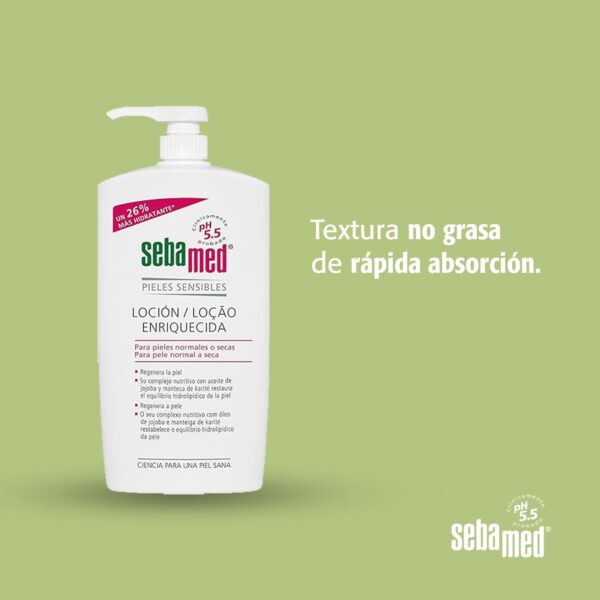 Sebamed Loción Enriquecida 1L - Crema hidratante corporal enriquecida para pieles secas sensibles, indicada para uso diario - Image 4